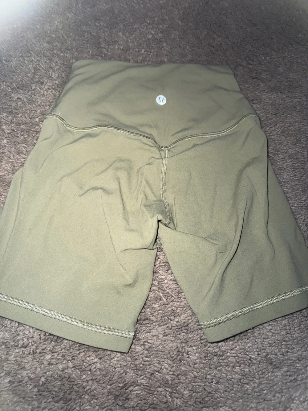 lululemon athletica Olive Green High-Rise Bike Shorts